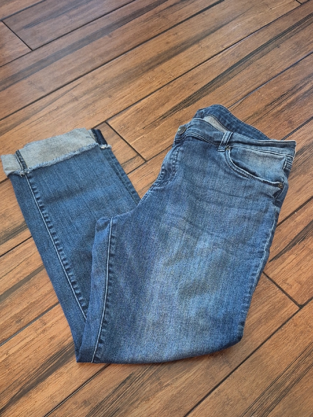 KUT FROM THE KLOTH Ankle Straight Leg Classic Blue Women’s Jeans
